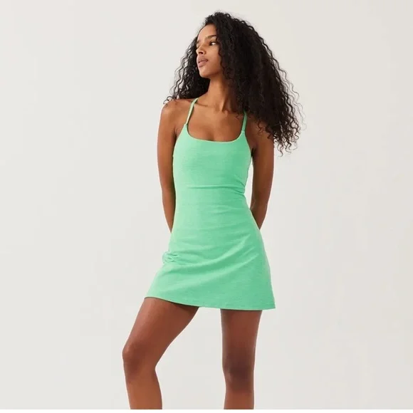 slim fit dress slacks The Exercise Dress in CloudKnit Fabric - Joggy Green
